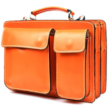 Womens leather briefcase Firenze FR7007O orange