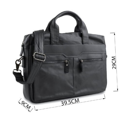Сумка чоловіча Vintage 14054 для ноутбука та документів Чорна