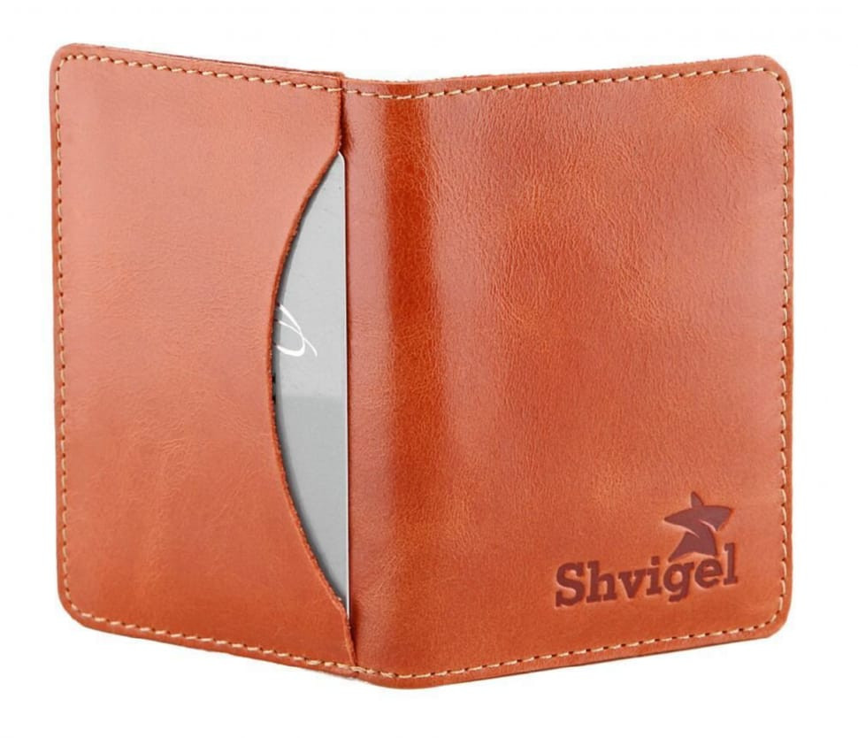 Leather business card holder SHVIGEL 00115