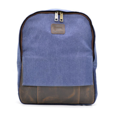 Youth backpack canvas with leather inserts RK-7224-4lx TARWA