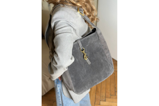 Сумка Firenze сіра 1314-27-38 замша