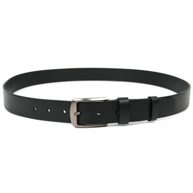 Men's leather belt black buffalo leather 35mm Limary sk350115-1