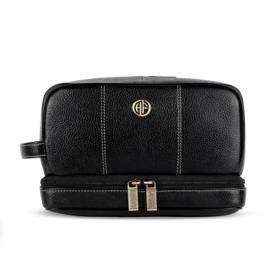 Hammonds Flycatcher TC4003 Black Leather Toiletry Bag