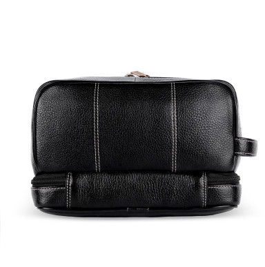 Hammonds Flycatcher TC4003 Black Leather Toiletry Bag