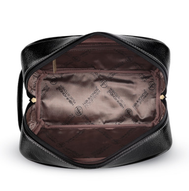 Hammonds Flycatcher TC4003 Black Leather Toiletry Bag