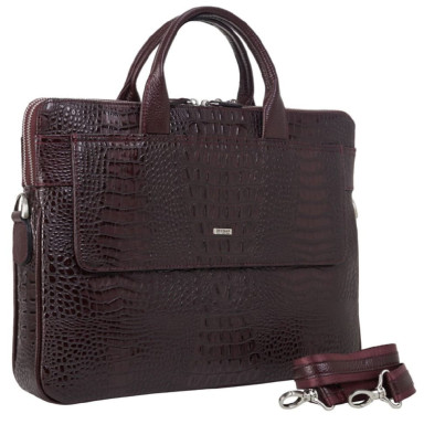 Портфель шкіра Desisan 1348-60 бордо кроко