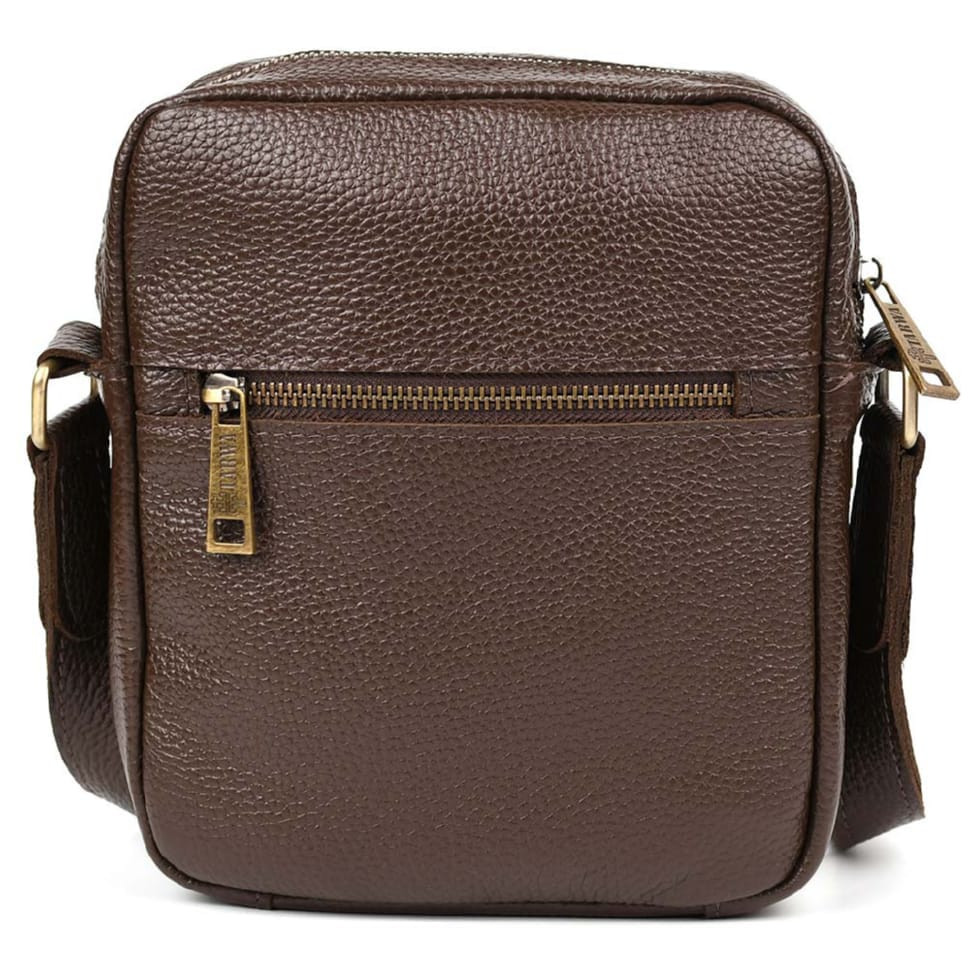 Mens shoulder bag brown flotar FC-8086-1md TARWA leather inside