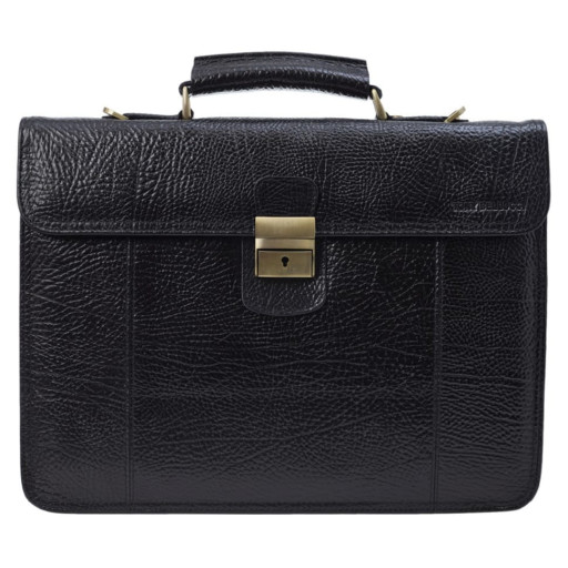 Портфель шкіра Tony Bellucci 5011-893 чорний флотар