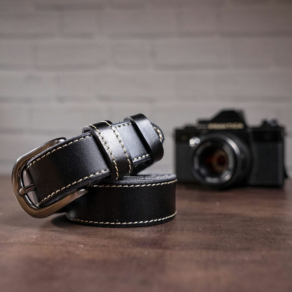 Ремінь унісекс Vintage 20069 Чорний