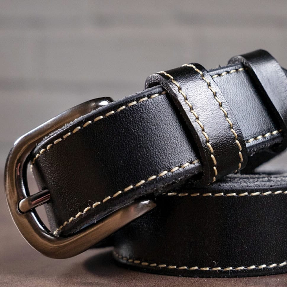 Ремінь унісекс Vintage 20069 Чорний