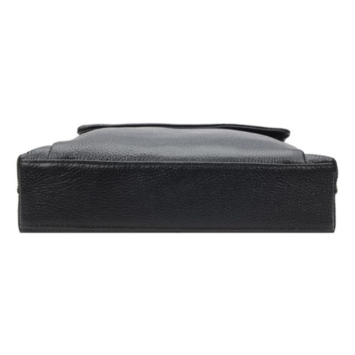 Чоловік шкіряний месенджер Borsa Leather 1t9168-black