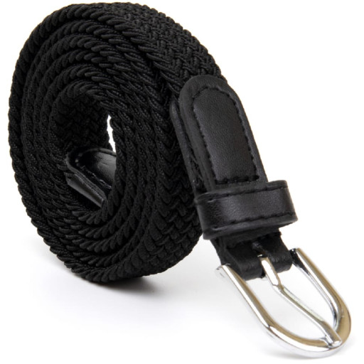 Текстильний жіночий ремінь класика Vintage 20544 Чорний