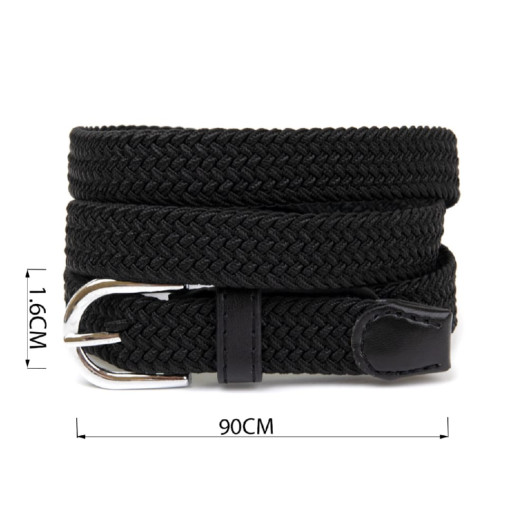 Текстильний жіночий ремінь класика Vintage 20544 Чорний