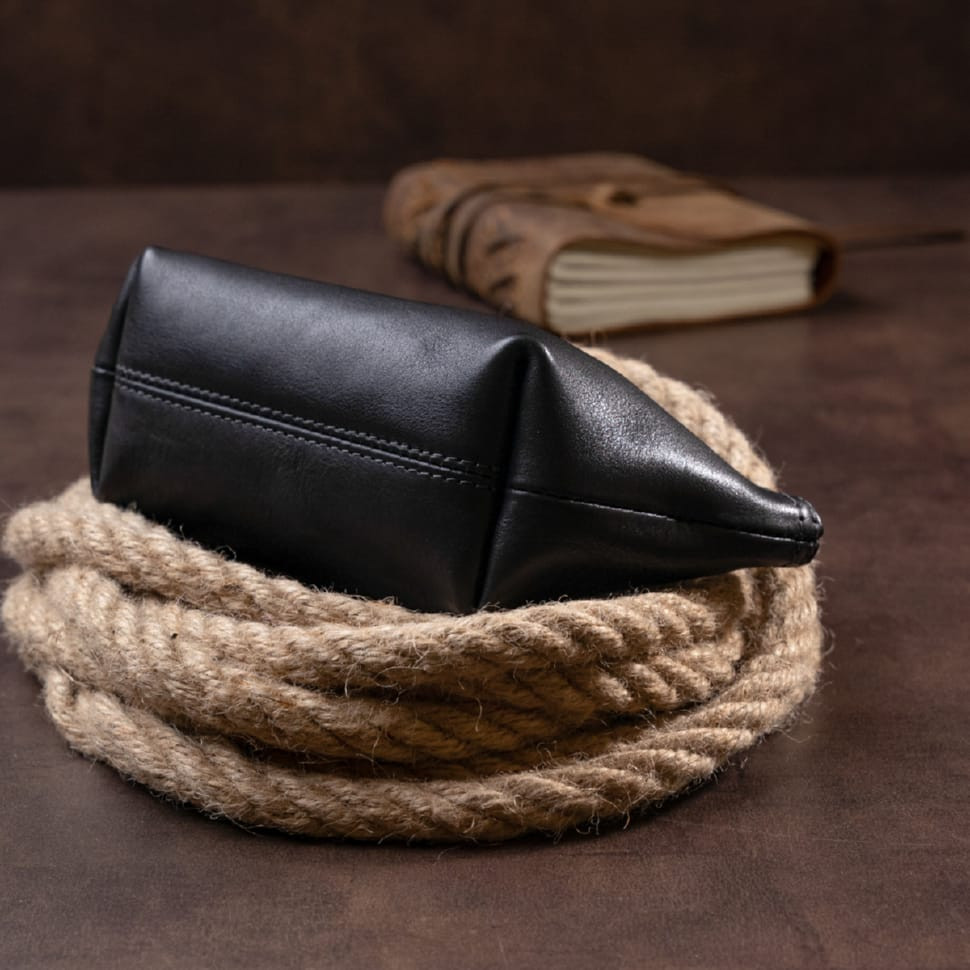 Шкіряна обкладинка для автодокументів GRANDE PELLE 11495 Чорний