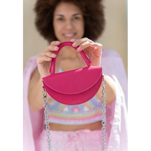 Жіноча шкіряна сумка Сhris micro фуксія