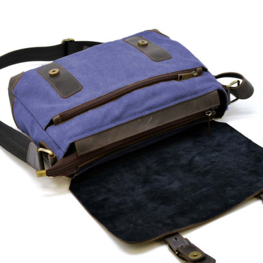Mens shoulder bag leather and papus RKc-6002-3md TARWA