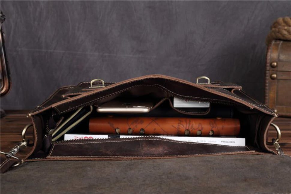 Якісна шкіряна сумка, колір коричневий, Bexhill bx1058