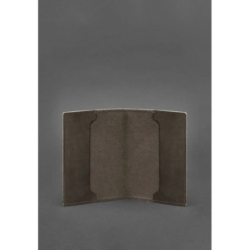 Шкіряна обкладинка для службового посвідчення військовослужбовця Держспецзв'язку темно-коричнева Crazy Horse