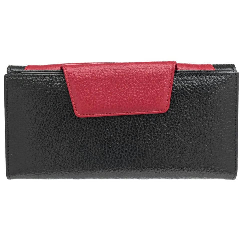 Гаманець жіночий шкіряний Tony Bellucci T885-281-282 чорно-червоний
