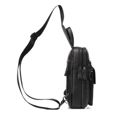  Mini backpack leather one shoulder, black B10-8871 Joynee