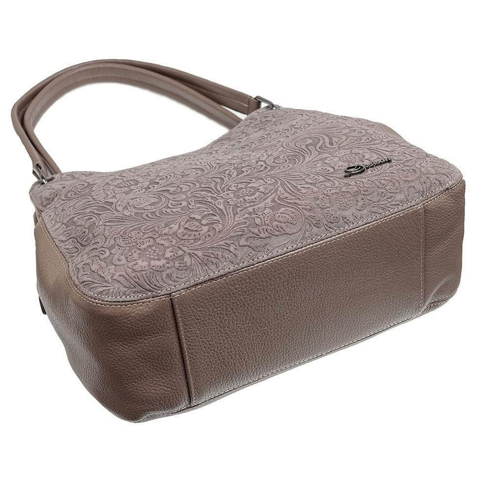 Сумка жіноча шкіряна Desisan 582-223 бежевий замш