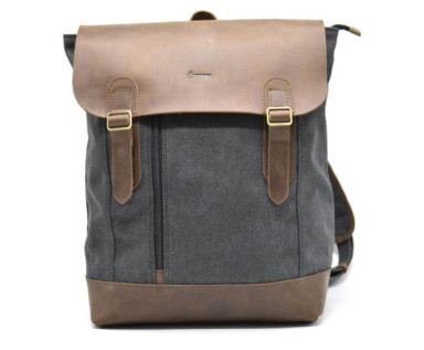 Urban backpack, canvas + leather RG-3880-3md from the TARWA brand