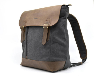 Urban backpack, canvas + leather RG-3880-3md from the TARWA brand