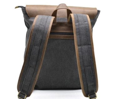 Urban backpack, canvas + leather RG-3880-3md from the TARWA brand