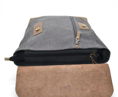 Urban backpack, canvas + leather RG-3880-3md from the TARWA brand