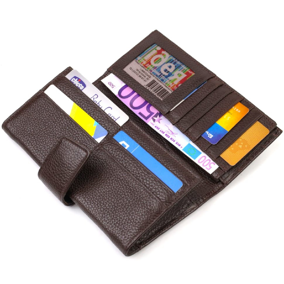 Місткий вертикальний чоловічий портмоне з натуральної шкіри з тисненням під крокодила CANPELLINI 21837