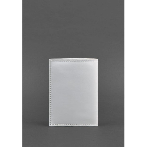 Шкіряна обкладинка для паспорта та військового квитка 1.2 біла