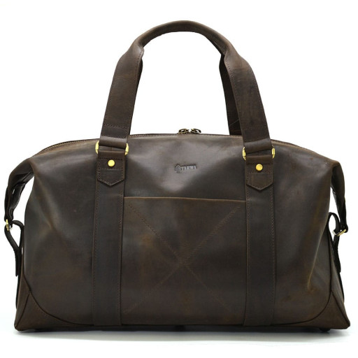 Шкіряна дорожня спортивна сумка тревел TARWA RC-0320-4lx коричнева