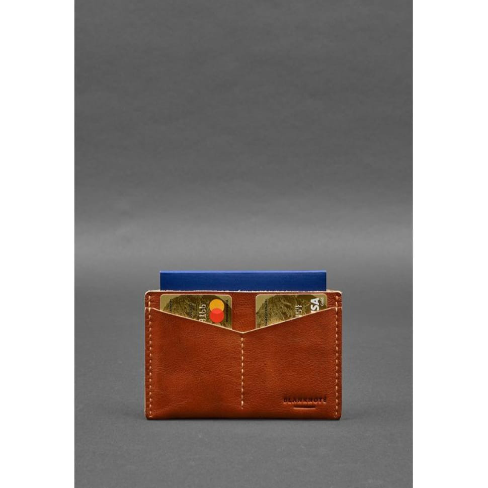 Кожаная обложка-органайзер для документов 6.2 светло-коричневый краст