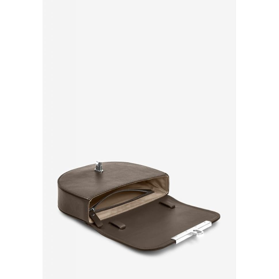 Жіноча шкіряна сумка поясна-кроссбоді Bridget темно-бежевий