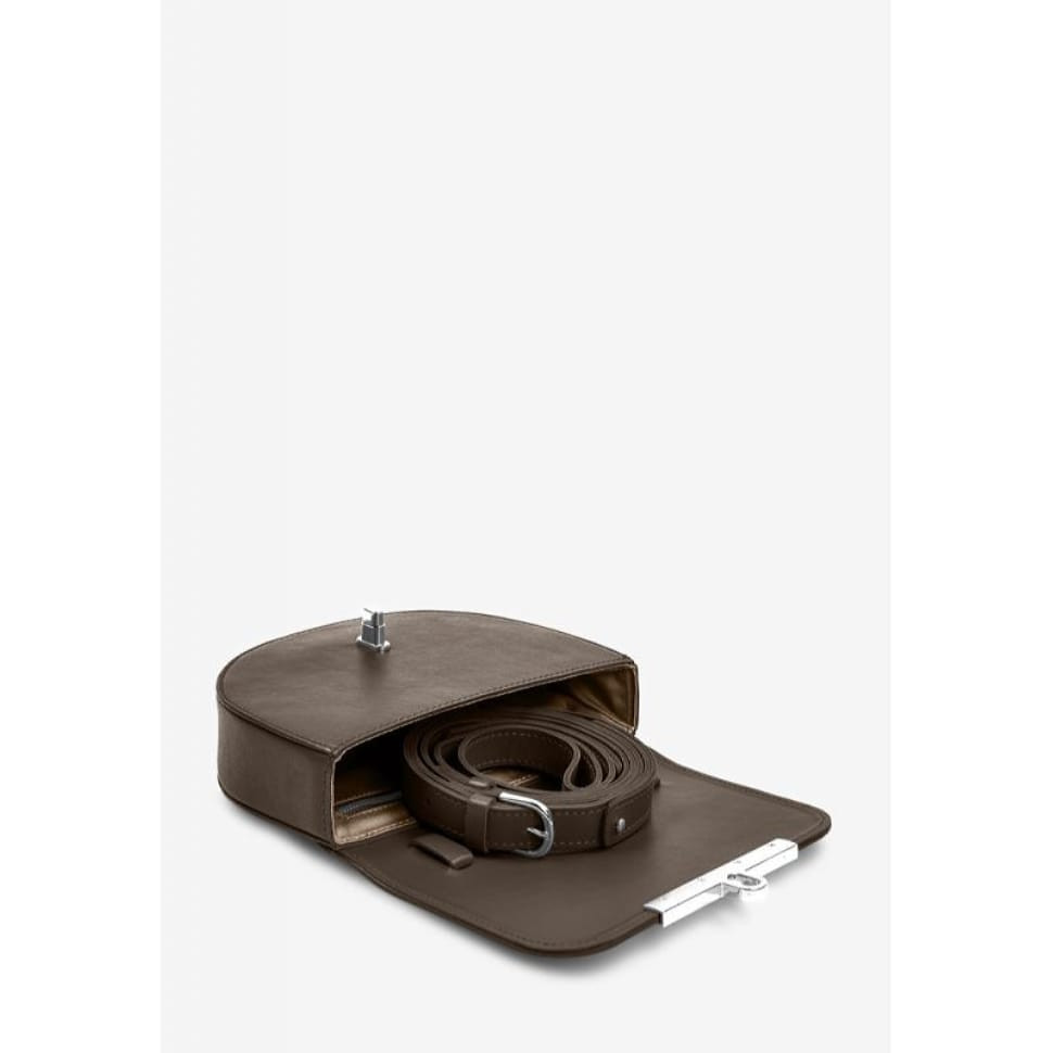 Жіноча шкіряна сумка поясна-кроссбоді Bridget темно-бежевий