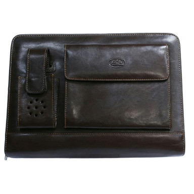 Leather notepad Italico 1367 moro brown