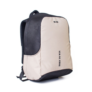 Anti-theft laptop backpack BOOSTER beige by MAD™