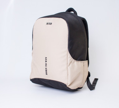 Anti-theft laptop backpack BOOSTER beige by MAD™