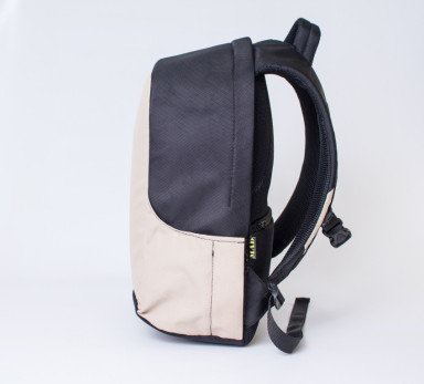 Anti-theft laptop backpack BOOSTER beige by MAD™