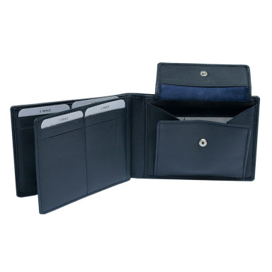 Leather wallet Cortina 5085 navy blue