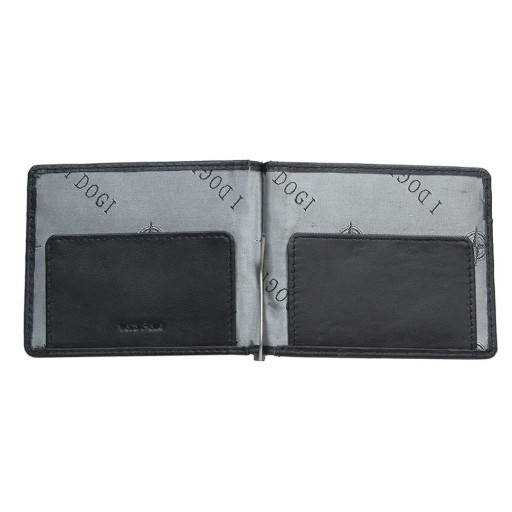 Затискач для купюр шкіряний Cortina 5040 чорний