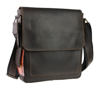 Men's leather shoulder bag SULLIVAN 35471(38) brown