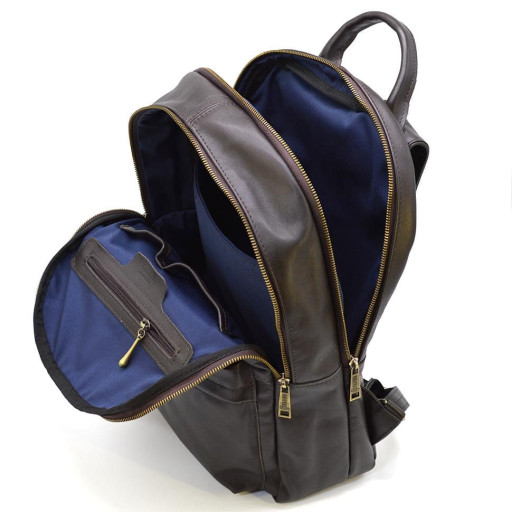 Шкіряний чоловічий рюкзак для ноутбука TARWA GC-7273-3md коричневий