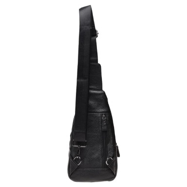 Men's backpack leather Keizer K15038-black