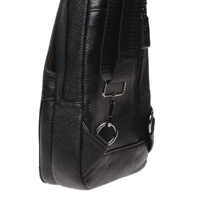 Men's backpack leather Keizer K15038-black