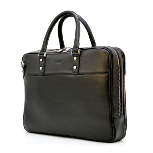 Тонка чоловіча шкіряна сумка-портфель на два відділення TARWA TA-4766-4lx