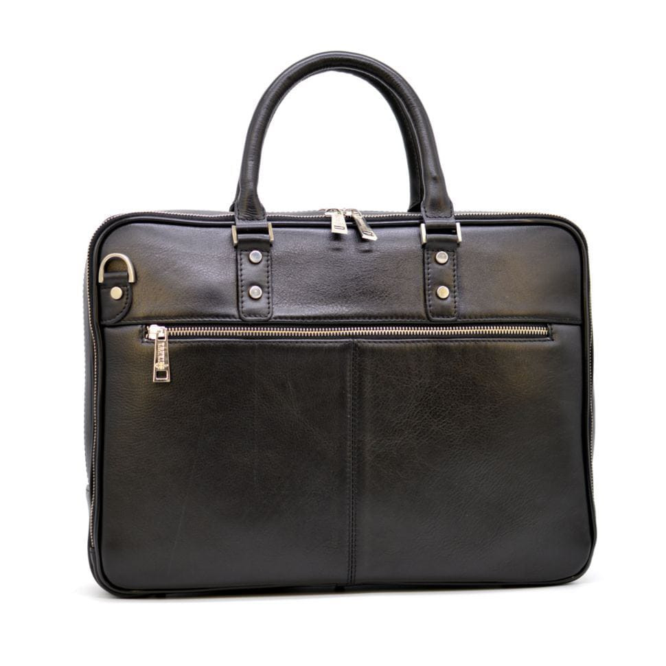 Тонка чоловіча шкіряна сумка-портфель на два відділення TARWA TA-4766-4lx