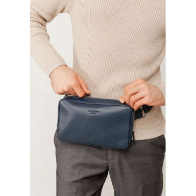 Dropbag Maxi Leather Belt Bag Dark Blue