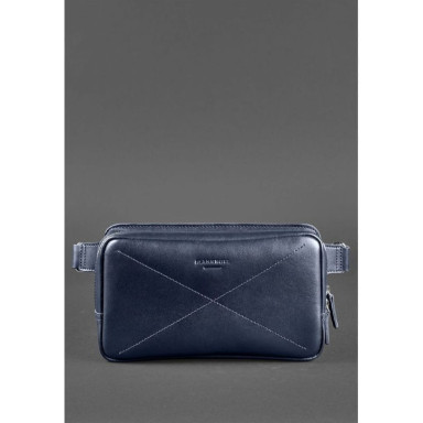Dropbag Maxi Leather Belt Bag Dark Blue