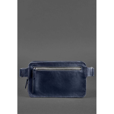 Dropbag Maxi Leather Belt Bag Dark Blue